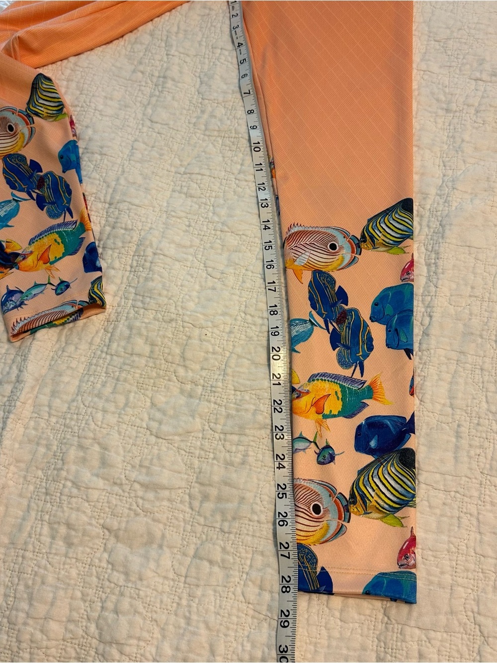 Guy Harvey Leggings Womens XS Orange Tropical Fish Comfort Colorful Stretch - Picture 11 of 11